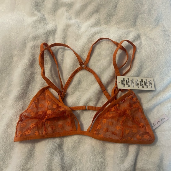 Urban Outfitters Orange Lace Bralette - Picture 1 of 3